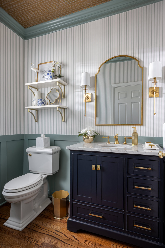 Inspiration for a timeless powder room remodel in Detroit