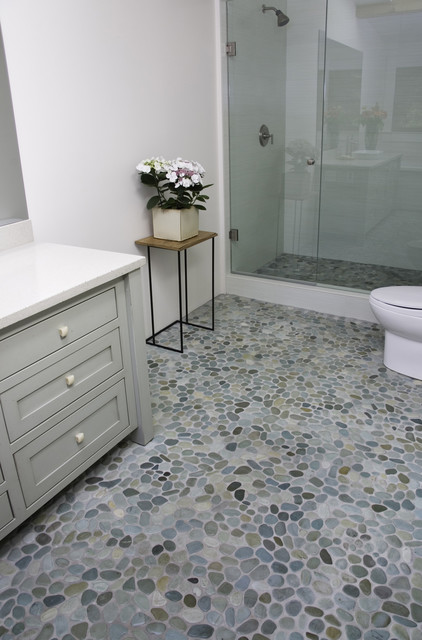Island Stone Perfect Pebble Floor - Modern - Bathroom ...