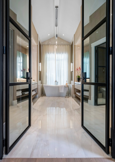 Waterfront Transitional classique-chic-salle-de-bain