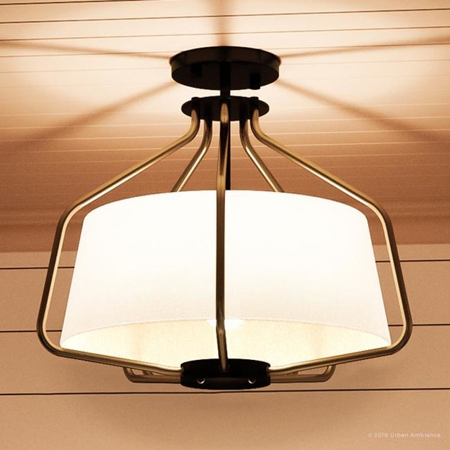 Luxury Mid Century Modern Ceiling Fixture Palma Series Transitional Flush Mount Lighting By Urban Ambiance Houzz - Mid Century Style Ceiling Lights