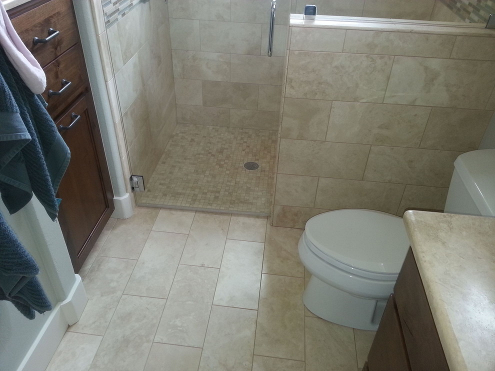 Tub to Shower Conversions Transitional Bathroom Austin by Shawn