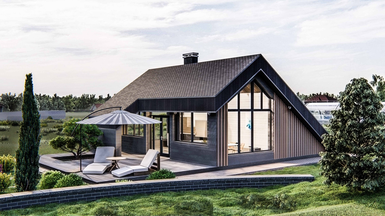 Архитектурные проекты коттеджей, ландшафтный дизайн