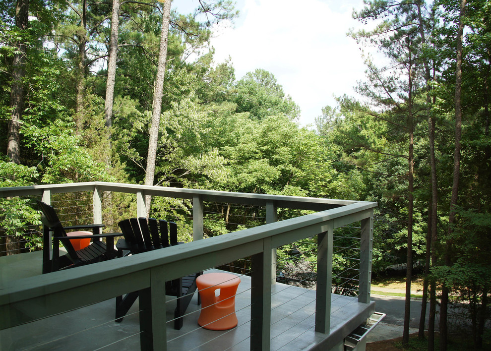 Inspiration for a contemporary deck in Raleigh with no cover.