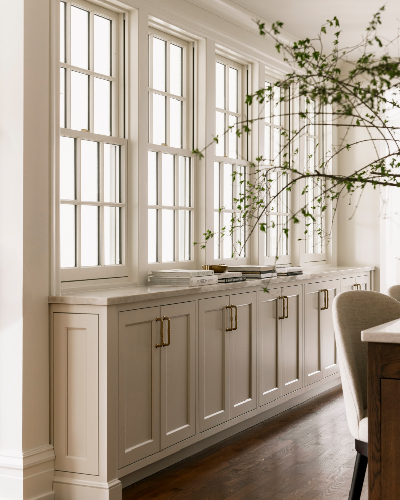 Inspiration for a timeless home bar remodel in Other