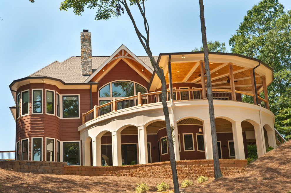 Inspiration for a rustic exterior home remodel in Charlotte