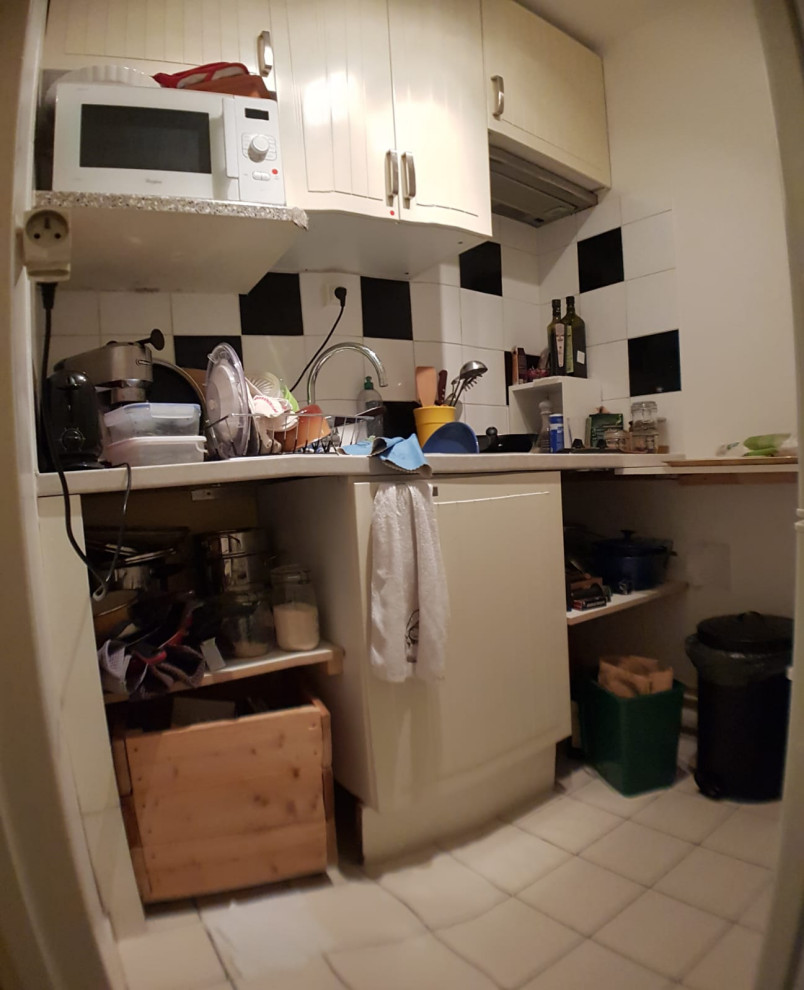 AVANT/APRÈS changement de portes cuisine parisienne
