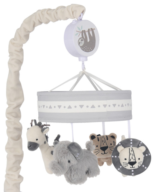 Lambs & Ivy Animal Jungle Musical Baby Crib Mobile Soother Toy - Multicolor