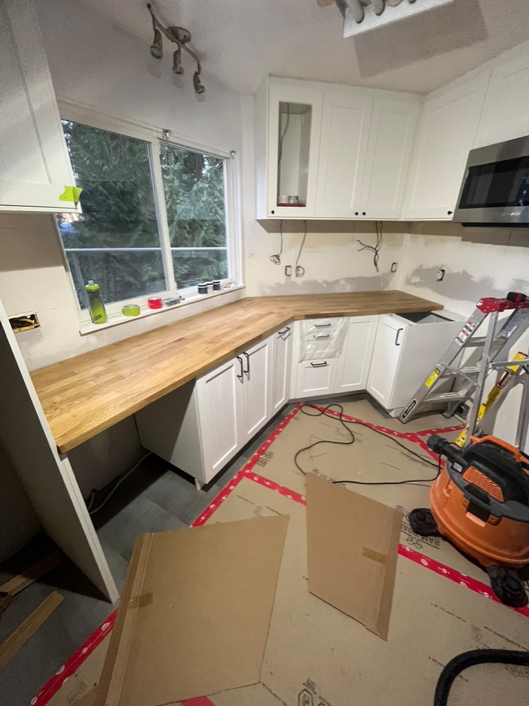 Kitchen Remodel with Butcher Block Counter