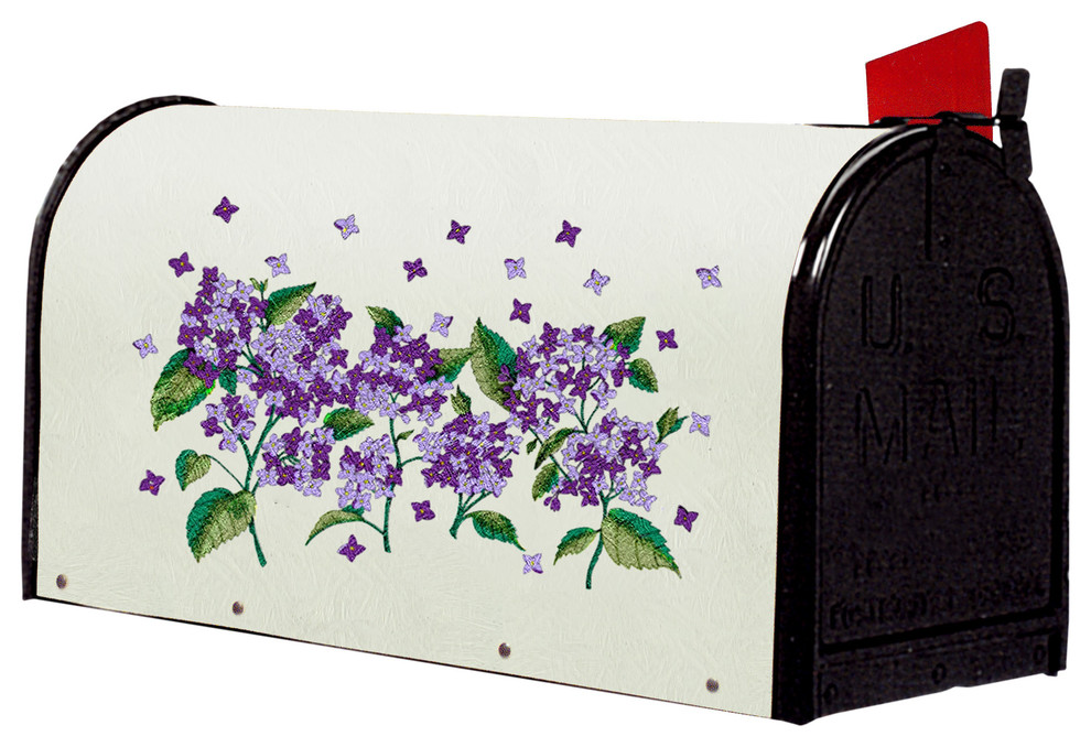 Bacova Fiberglass Wrapped Mailbox, Hydrangea Contemporary Mailboxes