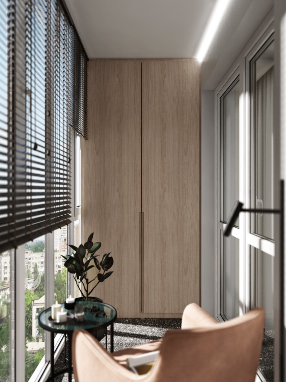 Балконы в элегантной квартире на улице Мельникайте (г.Тюмень)