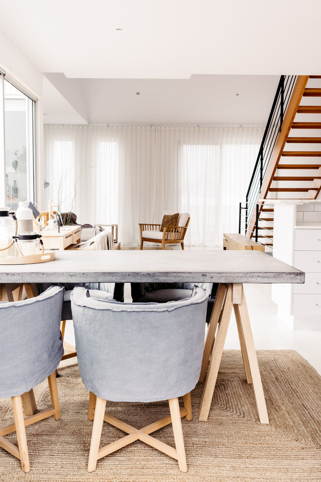 This is an example of a scandi dining room in Melbourne.