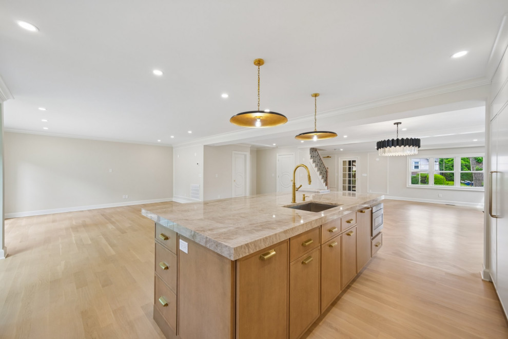 Kitchen Island Prep Sink & Open Living View in Teaneck, NJ