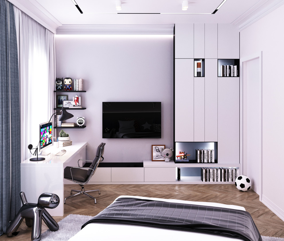 Светлая квартира с яркими контрастами