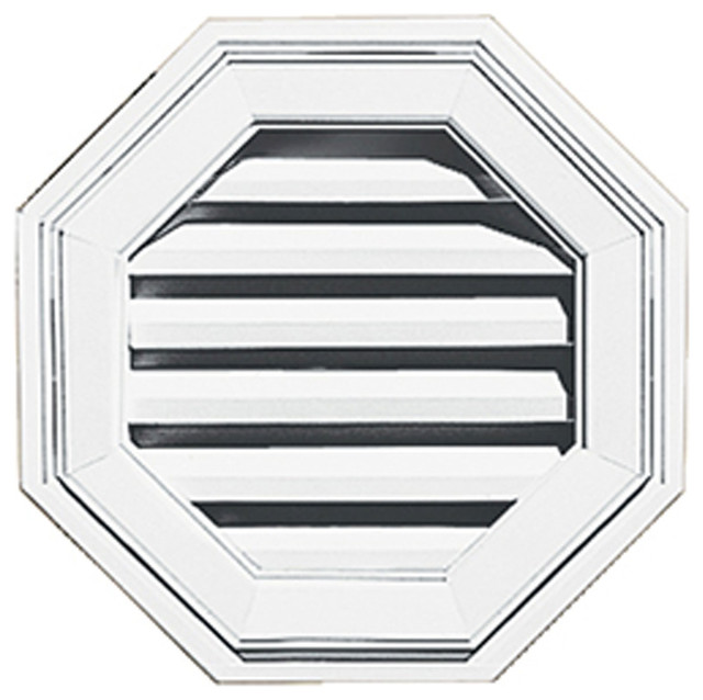 18"x18" Octagon Gable Vent Louver, 18"Wx2"Px18"H Traditional
