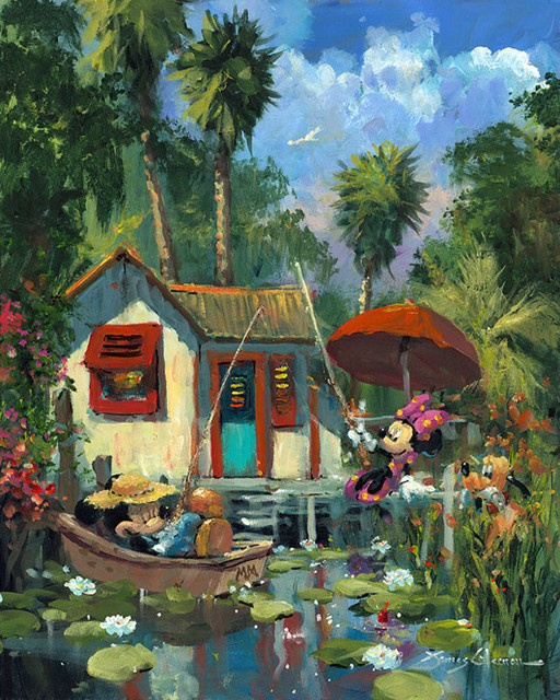 Disney Fine Art Florida Fishin Premiere by James Coleman, Gallery Wrapped Gicle