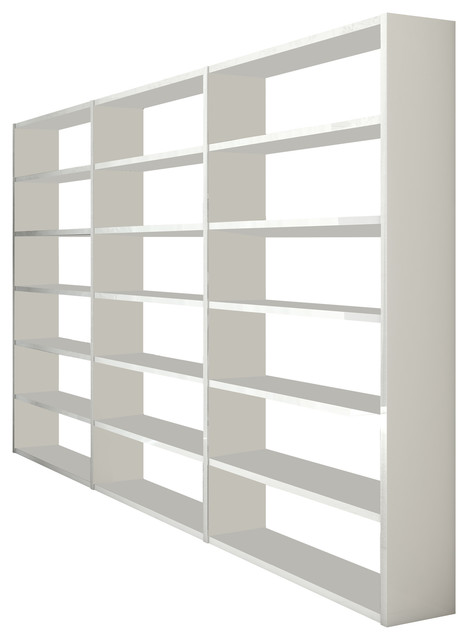 Torero Triple Bookcase, White Gloss