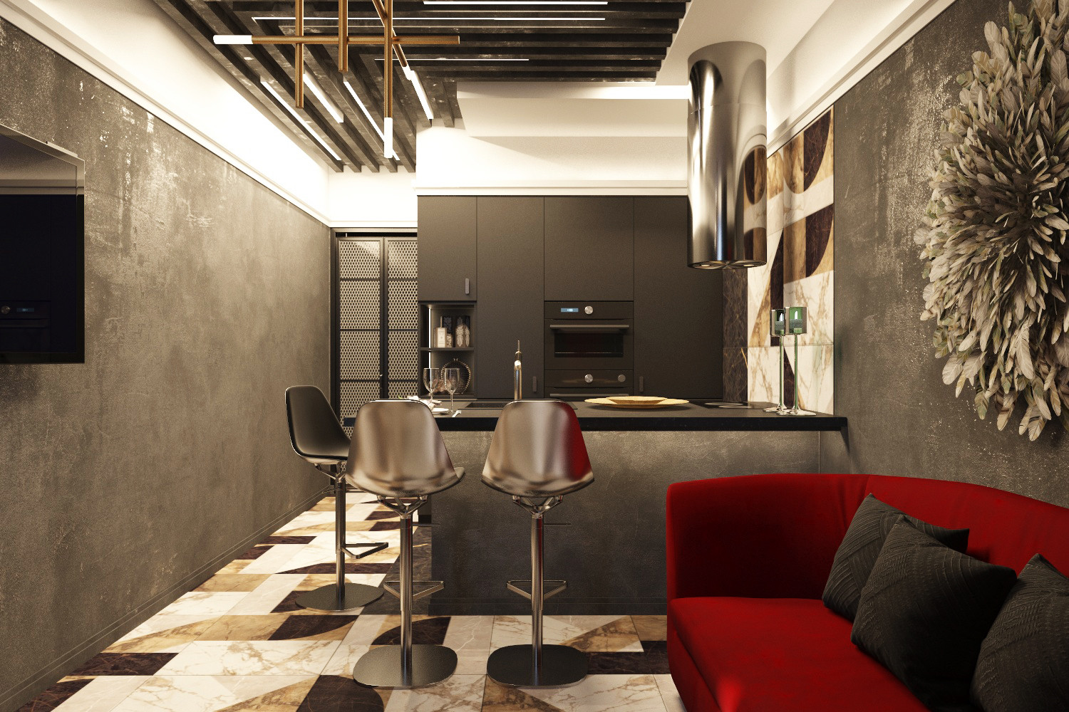 Дизайн интерьера в ЖК Фамилия. Кухня