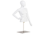 Costway Female Mannequin Realistic Torso Half Body Head Turn Dress Form Display w/Base