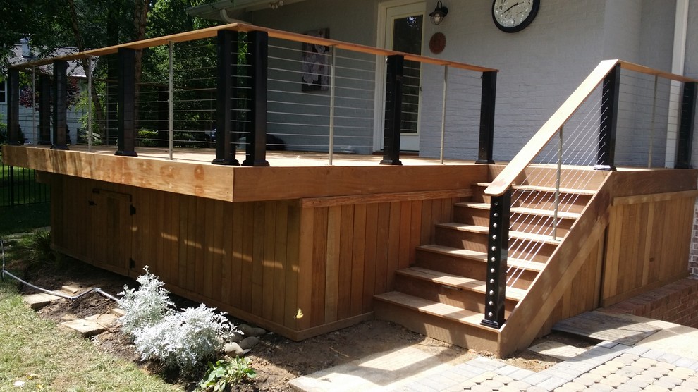 Example of a beach style deck design in Baltimore