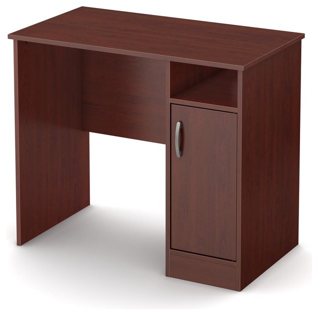 Small Desk In Cherry Finish Contemporary Desks And Hutches