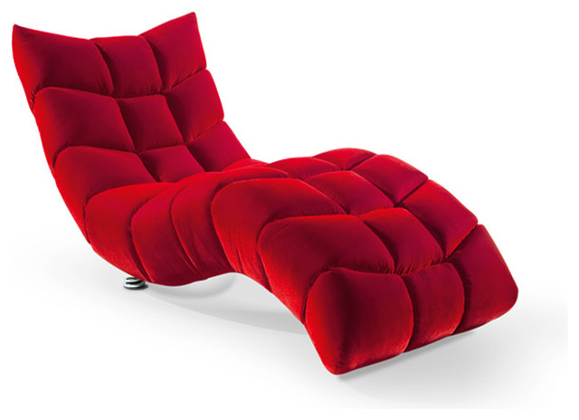 Zeke Tufted Velvet Chair - Contemporary - Indoor Chaise ...