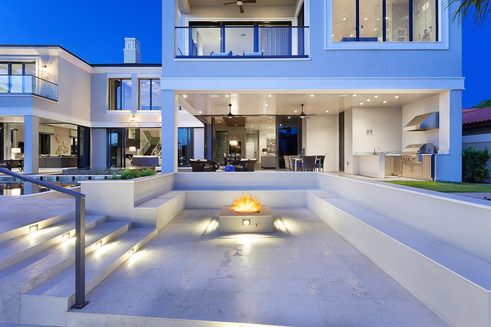 Example of a minimalist pool design in Miami