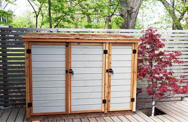 leisure season large wooden outdoor trash recycle bin storage shed