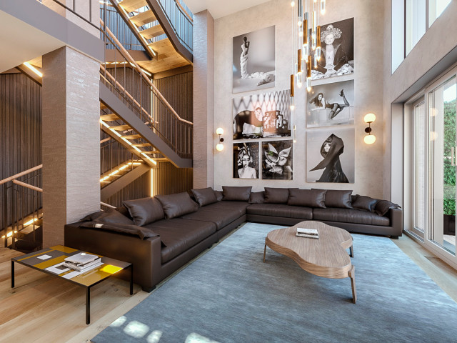 TownHouse modern-wohnbereich