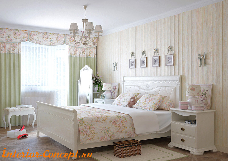 Спальная в стиле Кантри