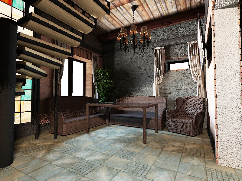 Дерево и кирпич: природный дизайн