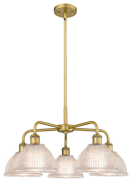 Athens Water Glass 5 23.875" Chandelier Brushed Brass