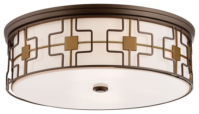 Minka Lavery Flush Mount 1846 104 Dark Brushed Bronze With Aged Minka Lavery Flush Mount 1846 104 Dark