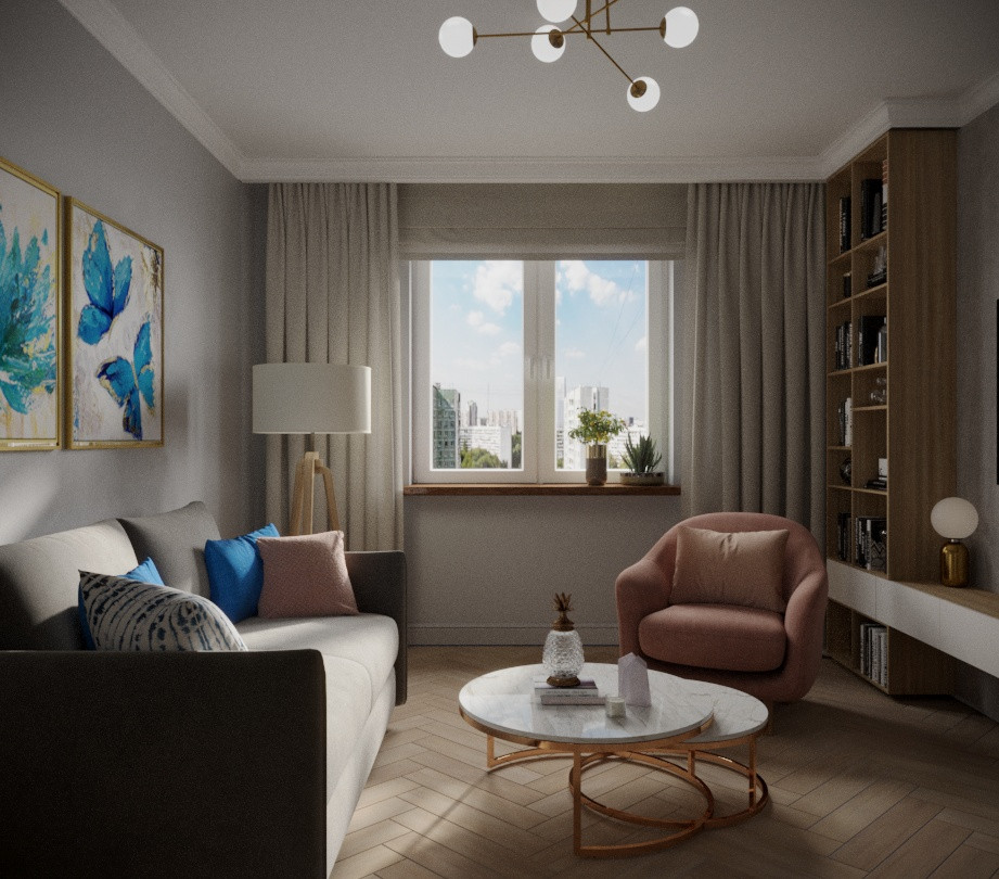 Двухкомнатная квартира, Филевский бульвар.