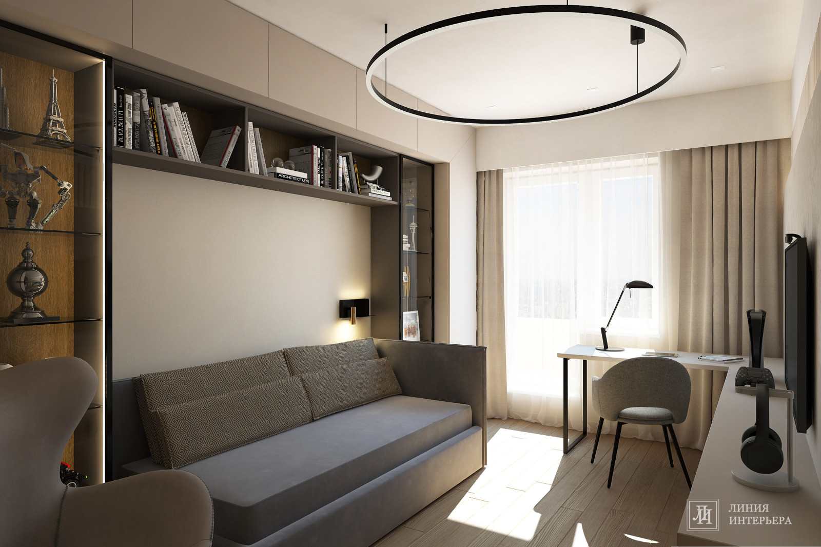 Дизайн интерьера для молодых людей в стиле минимализм