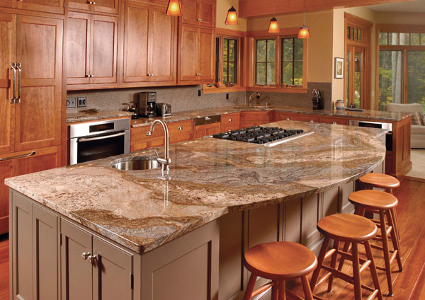 African Ivory Granite Traditional Kitchen Portland Maine