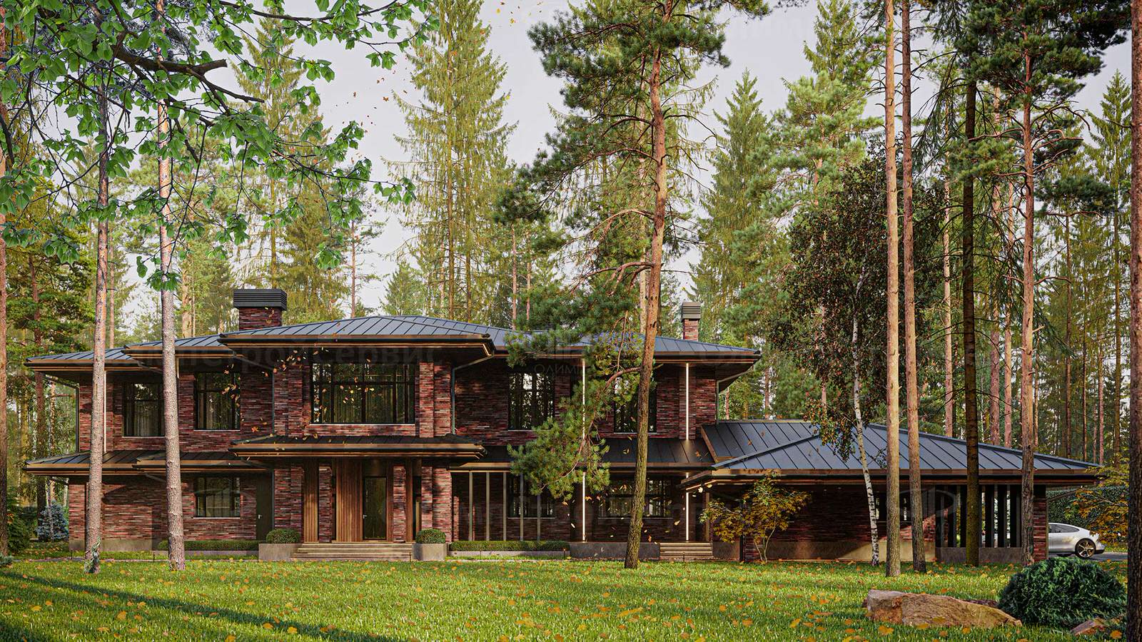 Большой двухэтажный коттедж «Ридли»