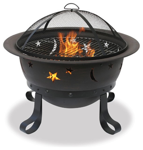 Blue Rhino Black Wood Fire Pit Traditional Fire Pits By Dfohome