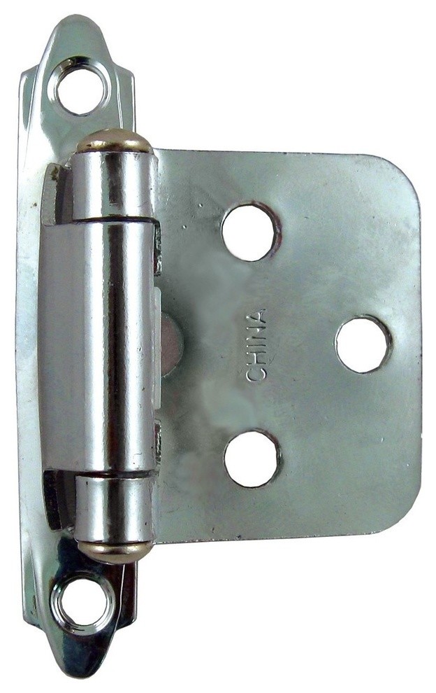 SelfClosing Flush Hinge, Polished Chrome Traditional