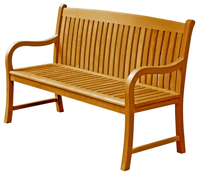 Teak Bench, Grade A, 60" Transitional Outdoor Benches by Atlanta