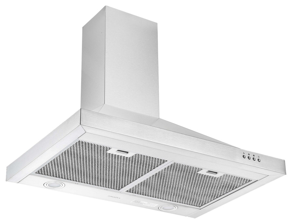 WRRV430 30 in. RearVented Wall Mount Pyramid Range Hood in Stainless