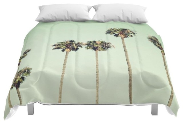 Society6 Palm Trees Comforter Tropical Comforters And