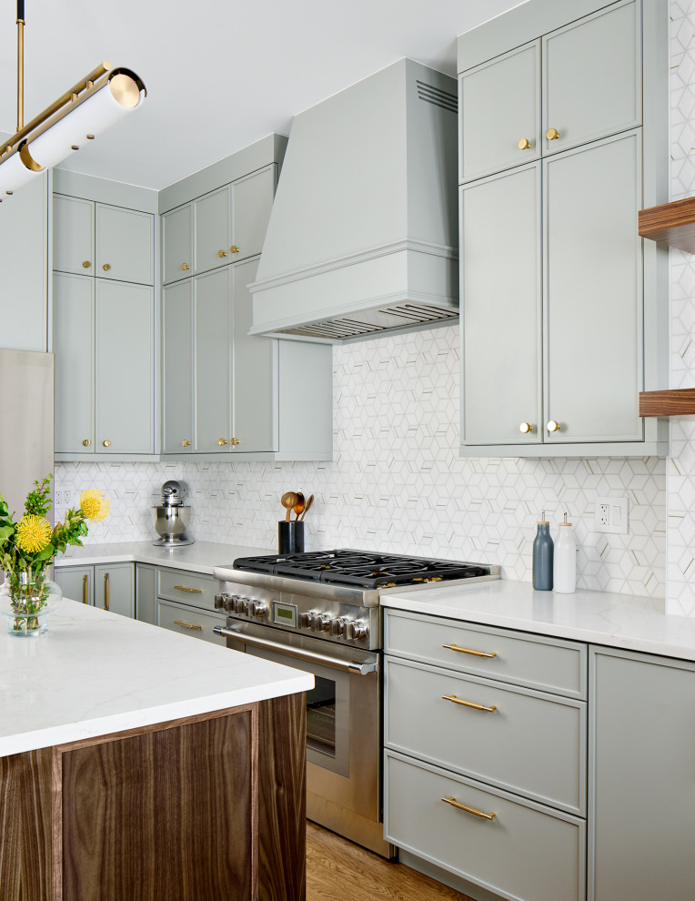Inspiration for a transitional kitchen remodel in Chicago