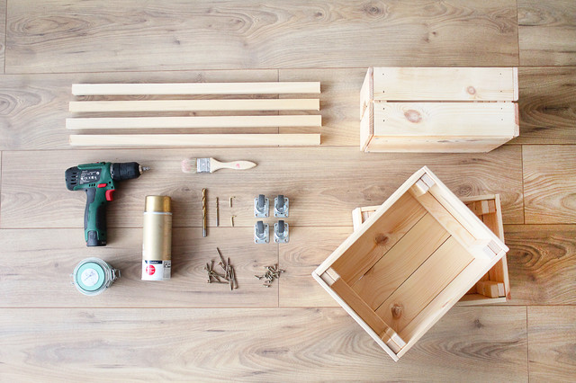 Ikea hack : Détournez 3 caisses en bois en desserte à roulettes