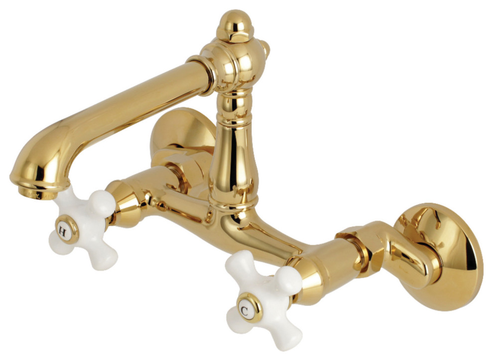 adjustable center wall mount kitchen faucet