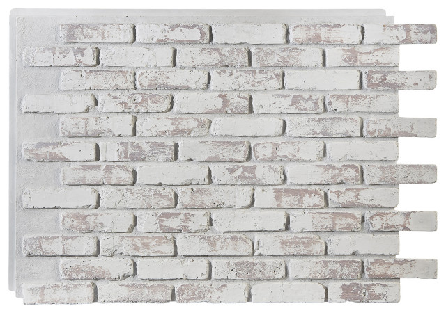 Old Chicago Brick Faux Brick Wall Panel, Old Chicago Brickpanel, Whitewash Brick
