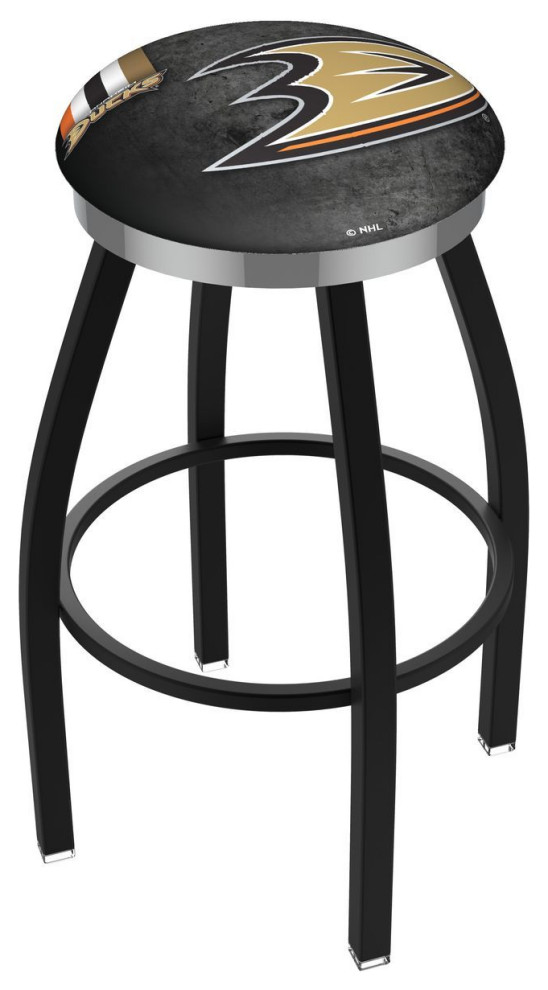 Holland L8B2C 03 Anaheim Ducks 30" Swivel Bar Stool Black/Chrome