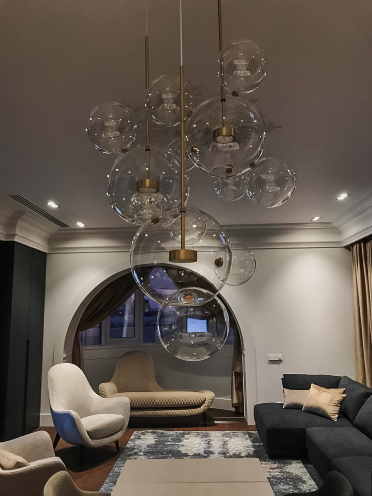 текстильное оформление ультрасовременного интерьера