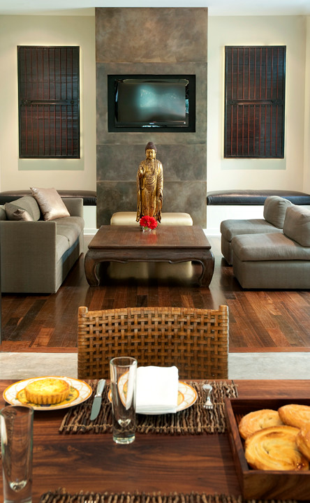 This is an example of an asian living room in Seattle.