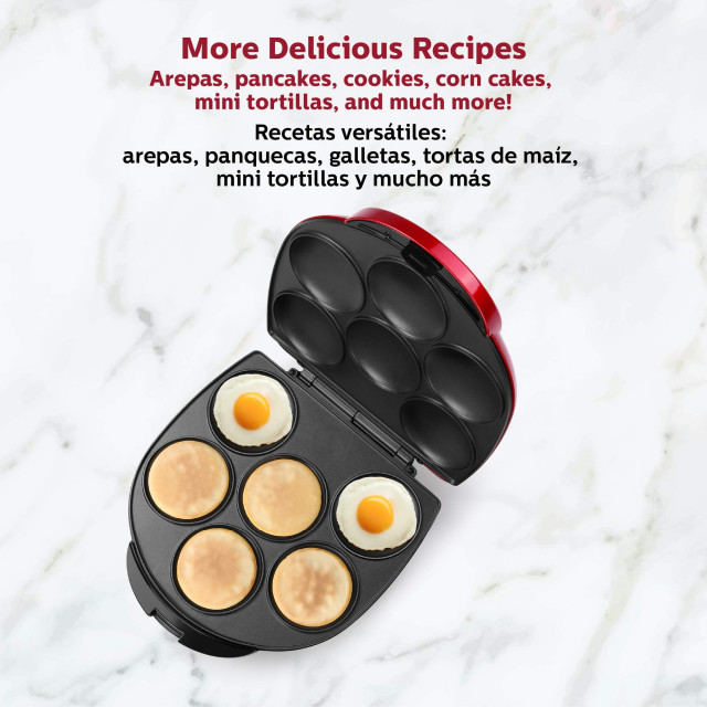 Arepa Maker - Non-Stick 6-Section Multi-Food Maker - Make Delicious ...