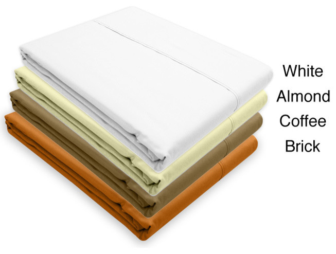 Eygptian Percale Cotton 350 Thread Count Flat Sheet Set
